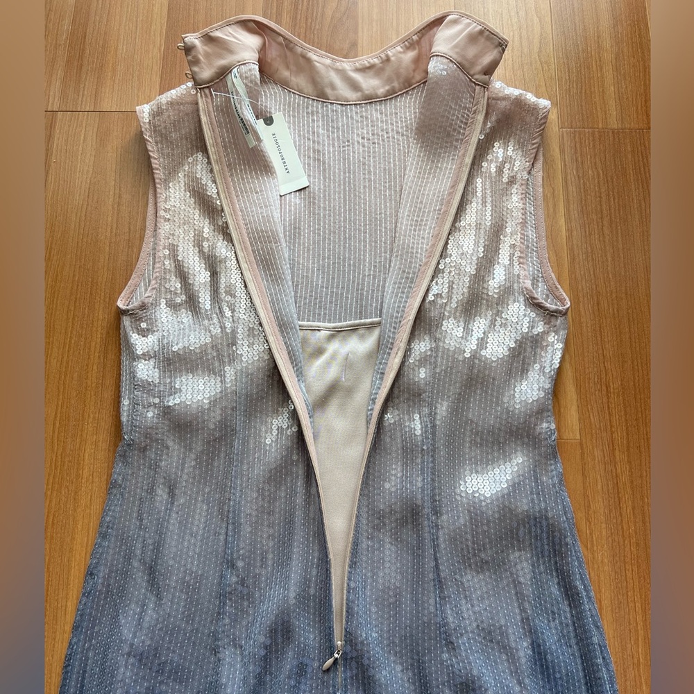 Anthropologie NWT Ombre Sequin Mock Neck Slim Midi Dress Size 2 - Picture 12 of 15